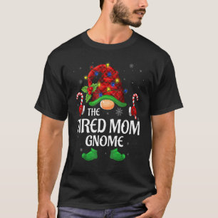 Camiseta Madre Cansada Gnome Buffalo Red Plaid Matemático F