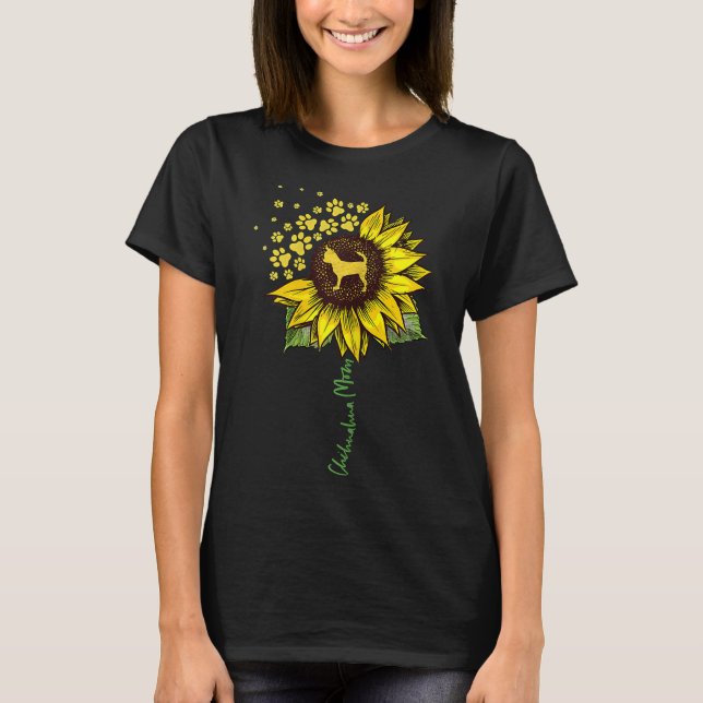 Camiseta Madre chihuahua mamá girasol chiwawa madre de perr (Anverso)