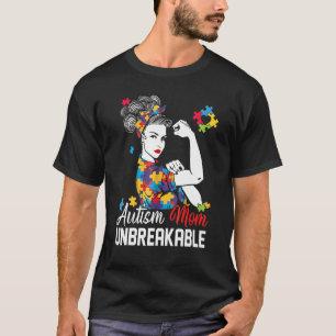 Camiseta Madre con autismo inquebrantable Conciencia del au
