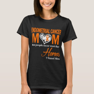 Camiseta Madre con cáncer endometrial, crié al mío