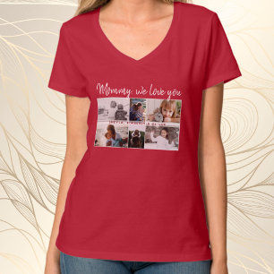 Camiseta Madre con hijos y madre familiar 6 Collage de foto