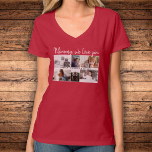 Camiseta Madre con hijos y madre familiar 6 Collage de foto