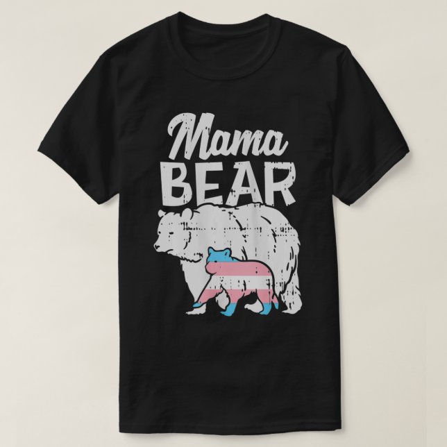 Camiseta Madre con travesía de bandera transgénero transgén (Diseño del anverso)
