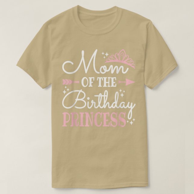 Camiseta Madre Cuta De La Princesa De Cumpleaños Madre Grac (Diseño del anverso)