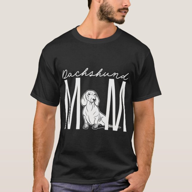 Camiseta madre Dachshund (Anverso)