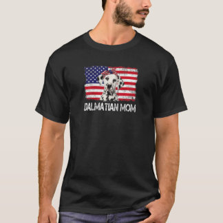 Camiseta Madre Dalmática Bandera Estadounidense 4 De Julio 