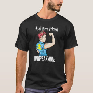 Camiseta Madre de autismo Inquebrantable Apoyo para niños a