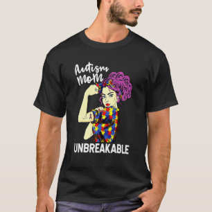 Camiseta Madre de autismo irrompible Conciencia del autismo