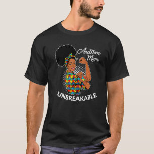 Camiseta Madre de autismo irrompible pelo desordenado Conci