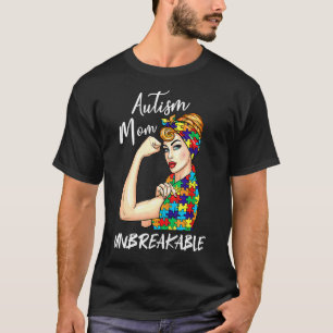 Camiseta Madre de Autismo Irrompible Regalo de Conciencia d