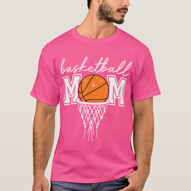 Camiseta Madre de baloncesto Madre Leopardo Baloncesto Red  (Anverso)