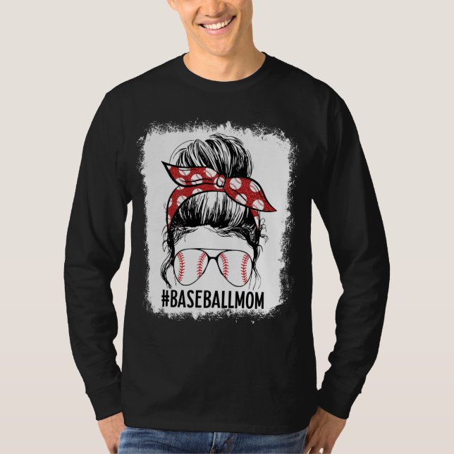 Camiseta Madre de béisbol con sangre cruda en el desordenad (Anverso)