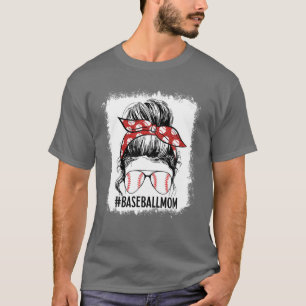 Camiseta Madre de béisbol con sangre desordenada Día de jue