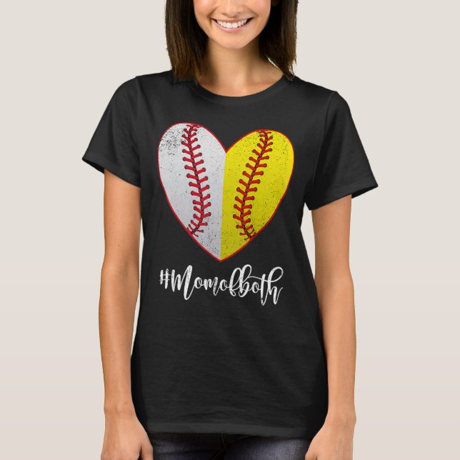 Camiseta Madre de béisbol de softball de ambos días de la m (Anverso)