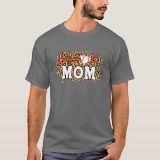 Camiseta Madre de beisbol Leopard Béisbol Ama a Madre Famil