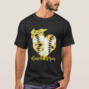 Camiseta Madre de béisbol Sport Ball Floral Bandana Heart M