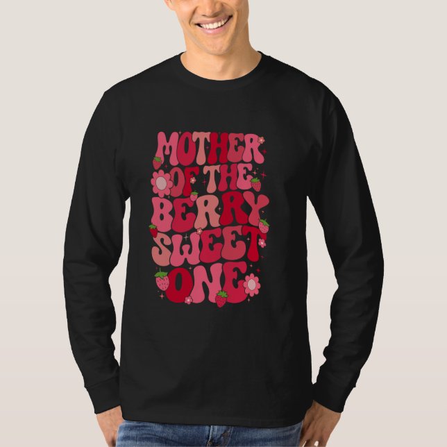 Camiseta Madre De Berry Sweet One Strawberry First Bir (Anverso)