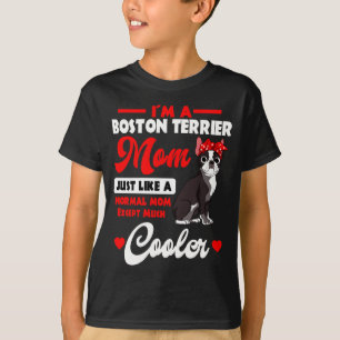 Camiseta madre de Boston terrier caballero americano perro 