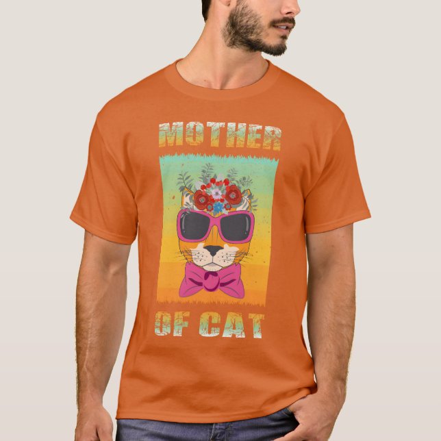 Camiseta MADRE DE CAT Design retro (Anverso)