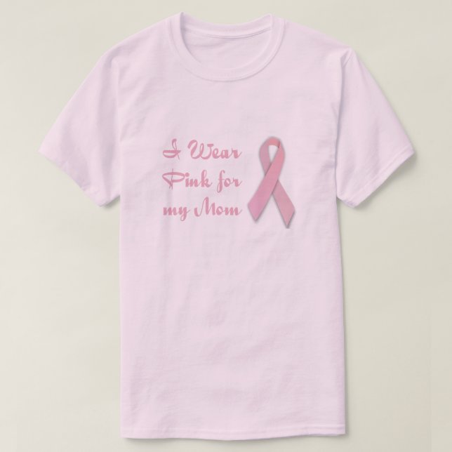 Camiseta Madre de cinta rosa (Diseño del anverso)