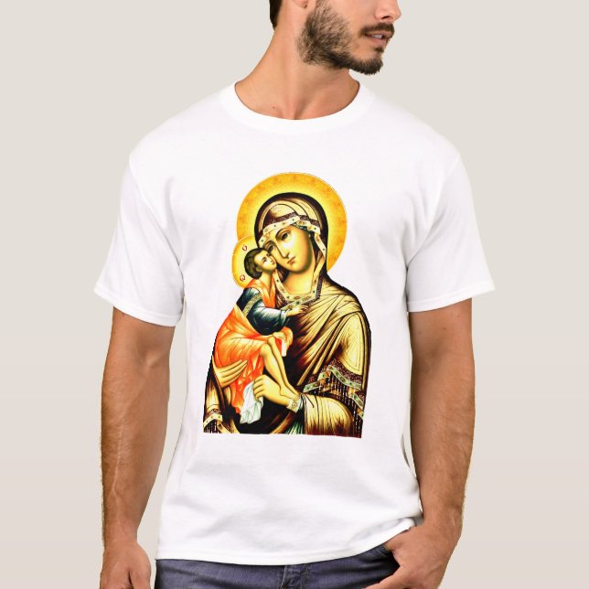 Camiseta Madre de Dios dulce besando 2 icono (Anverso)