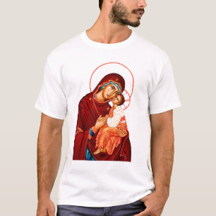 Camiseta Madre de Dios icono dulce beso