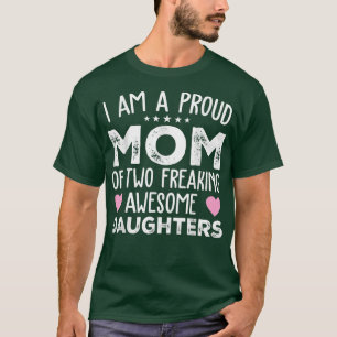 Camiseta Madre de dos Chicas Dos hijas Día de la Madre 96