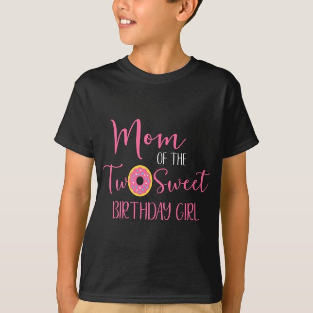 Camiseta Madre de dos dulces Chicas de cumpleaños dos años (Anverso)