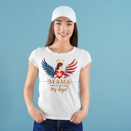 Camiseta Madre de enfermera patriótica - Mamá, mi ángel