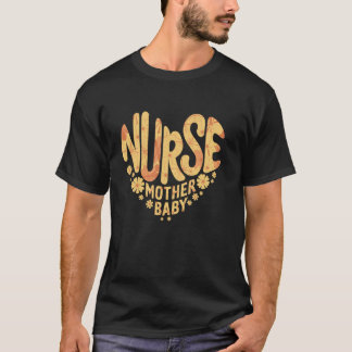 Camiseta Madre de Flor Silvestre Enfermera de Bebé Tripulac
