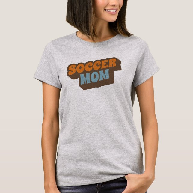 Camiseta Madre de fútbol estilo surfista retro (Anverso)