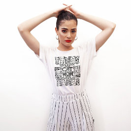 Camiseta Madre de gato blanco y negro con patas para gatos