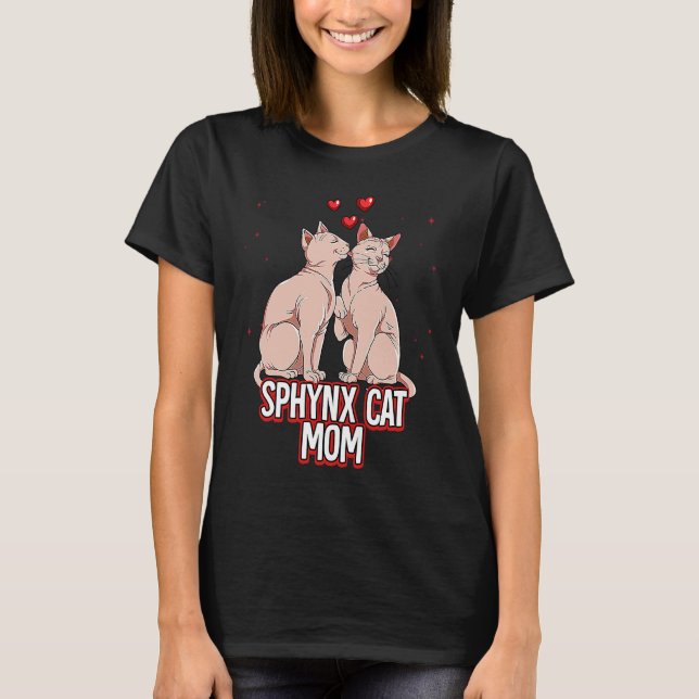 Camiseta Madre de gato Sphynx (Anverso)