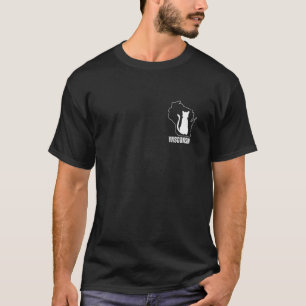 Camiseta Madre de Gatos de Wisconsin Corazón Pecho Abuela H