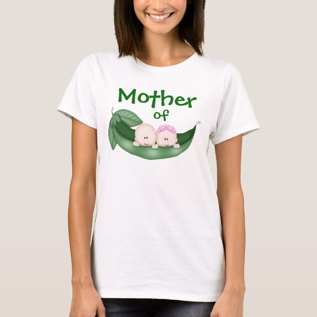 Camiseta Madre de gemelos mixtos (Anverso)