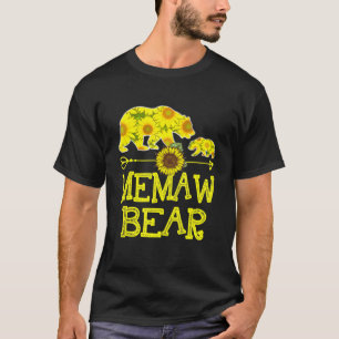 Camiseta Madre de girasol de oso memo padre