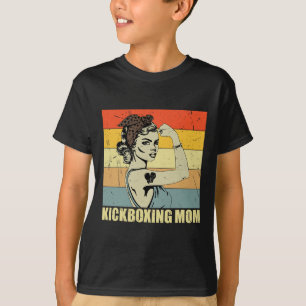 Camiseta Madre de Kickboxing Retro Amante del Arte Marcial