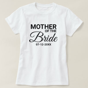 Camiseta Madre de la Boda novia Personalizado de la familia