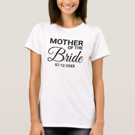 Camiseta Madre de la Boda novia Personalizado de la familia