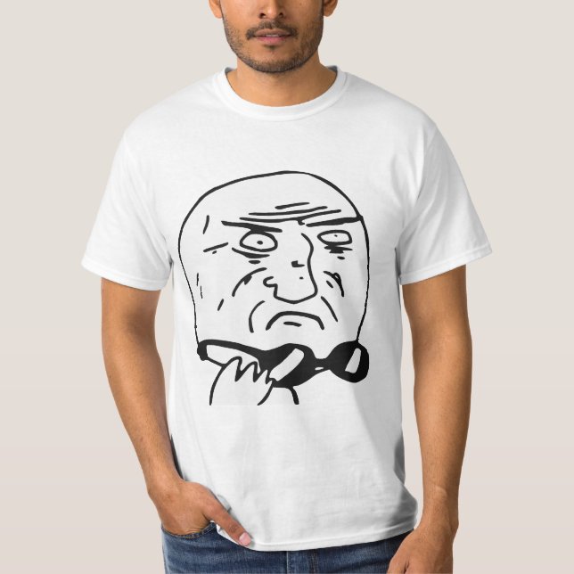 Camiseta Madre de la cara Meme cómico de la rabia de dios (Anverso)