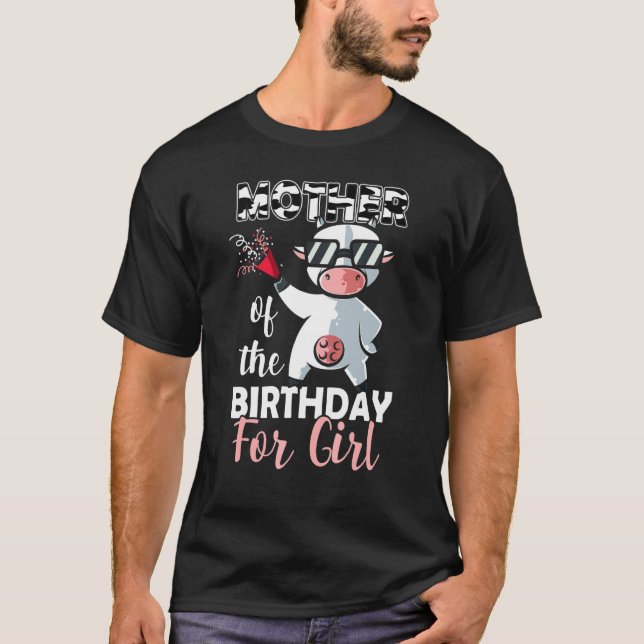 Camiseta Madre De La Chica De Cumpleaños Familia Vaca Prime (Anverso)