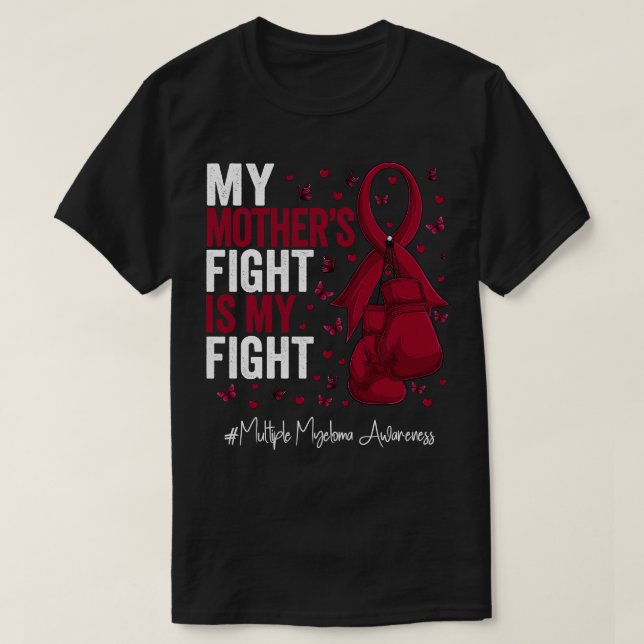 Camiseta Madre de la cinta borgoñona lucha contra el mielom (Diseño del anverso)