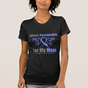 Camiseta Madre de la cinta perwinkle del cáncer de esofág