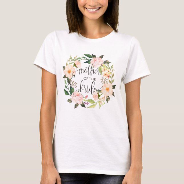 Camiseta madre de la corona floral de la novia -4 (Anverso)