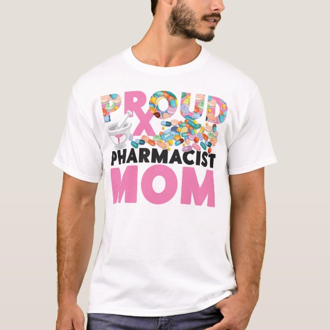 Camiseta Madre de la farmacia orgullosa (Anverso)