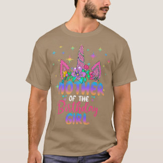 Camiseta Madre de la fiesta de cumpleaños de Unicorn, Chica
