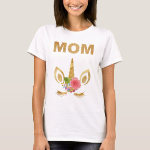 Camiseta Madre de la fiesta de cumpleaños de Unicorn, Purpu