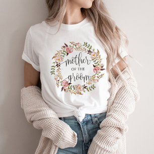 Camiseta madre de la floral del novio -2