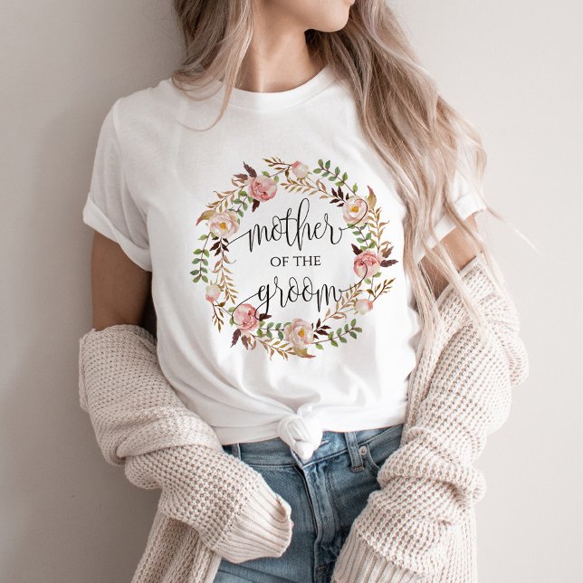 Camiseta madre de la floral del novio -2 (Subido por el creador)