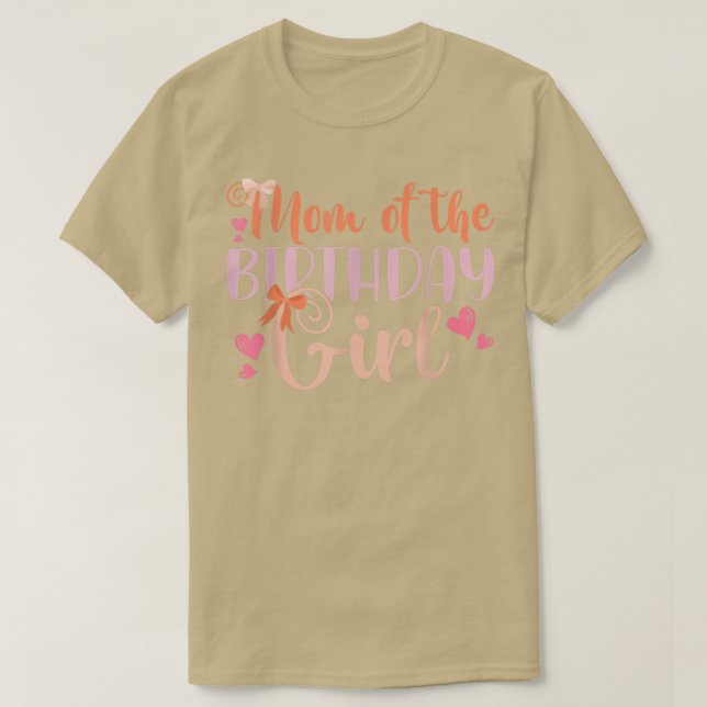 Camiseta Madre De La Madre De Los Niños Chicas De Cumpleaño (Diseño del anverso)